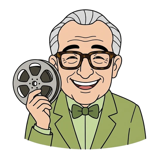 Martin Scorsese, drawn as a line-art portrait