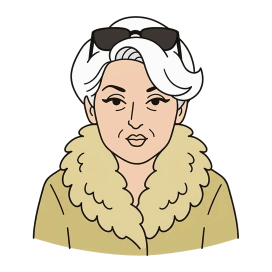 Miranda Priestly, drawn as a line-art portrait
