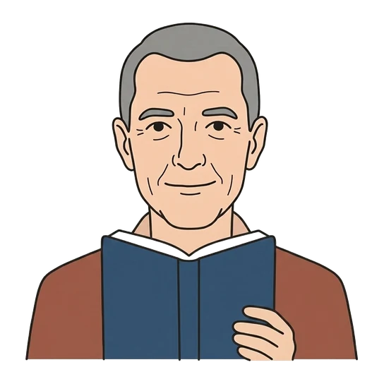 Lee Child, drawn as a line-art portrait